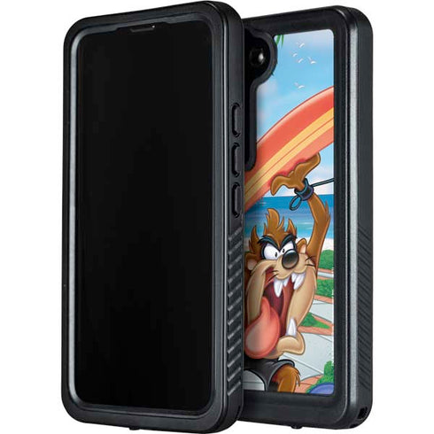 Looney Tunes Tasmanian Devil Surfboard Galaxy S24 Plus Waterproof Case